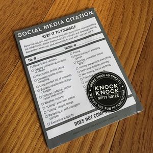 Funny social media citation pad Funny social media citation pad