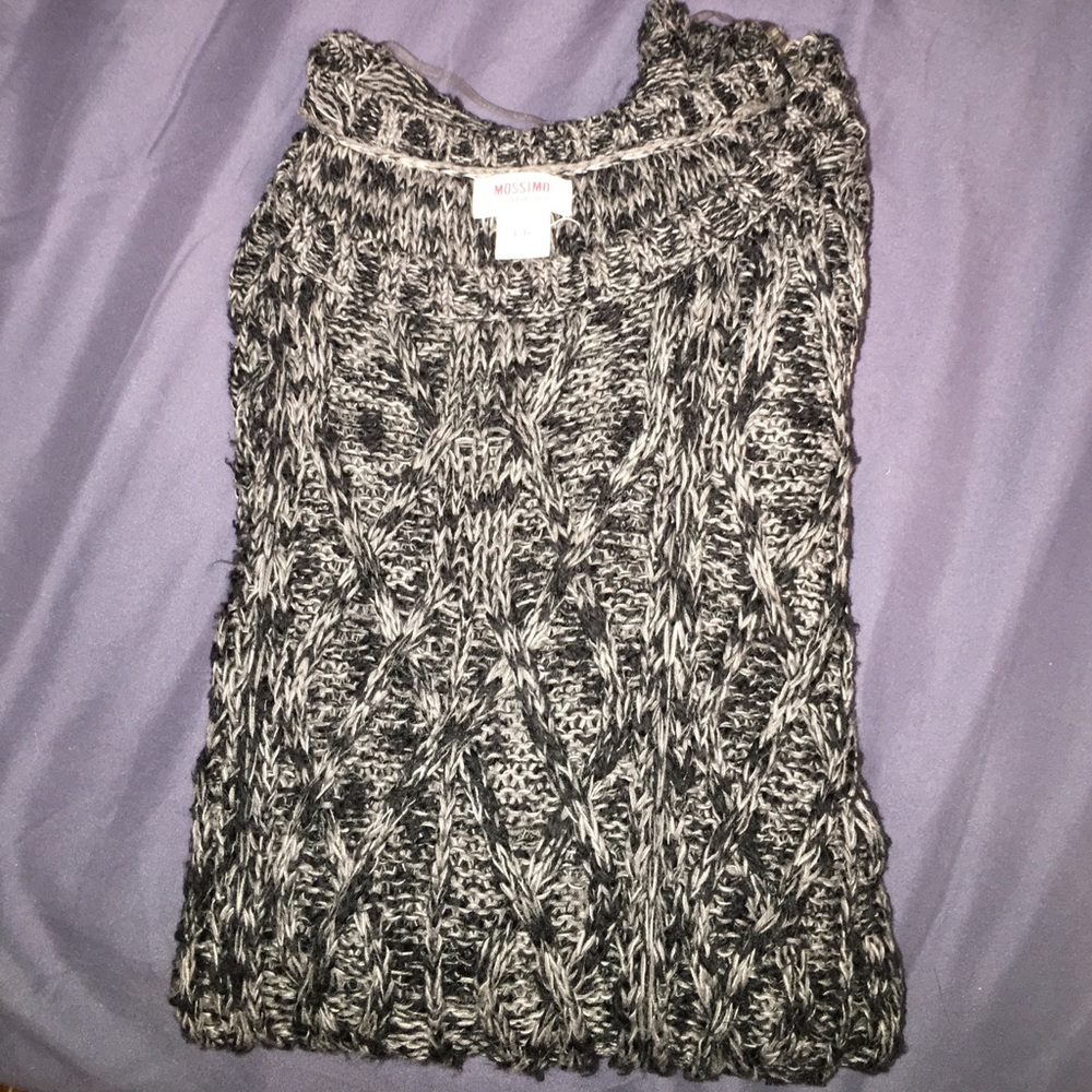 Black and White Knit Sweater