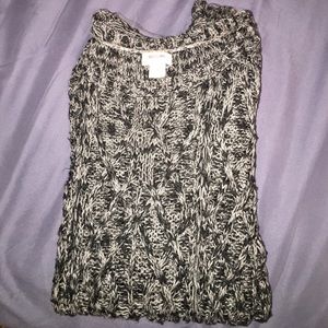 Black and White Knit Sweater