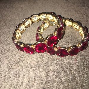 Set of two red bracelets!