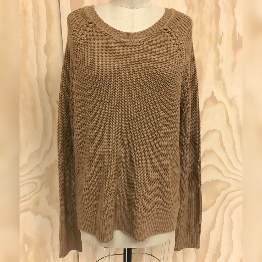 Eyelet Tie Back Sweater