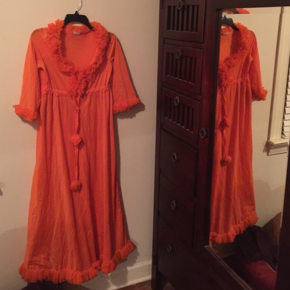 Vintage Orange Dressing Gown