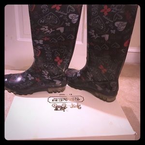 7.0 rain boots by Coach (poppy)