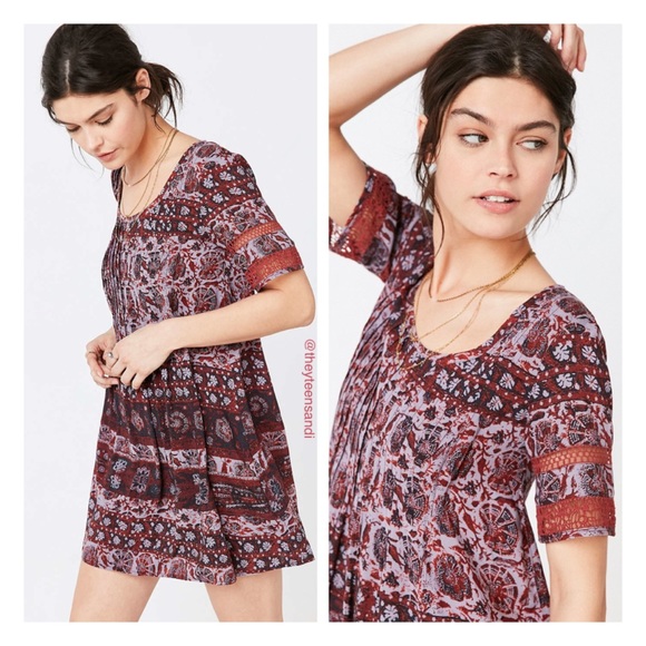Urban Outfitters Amethyst Pintucked Frock Dress - Picture 3 of 3