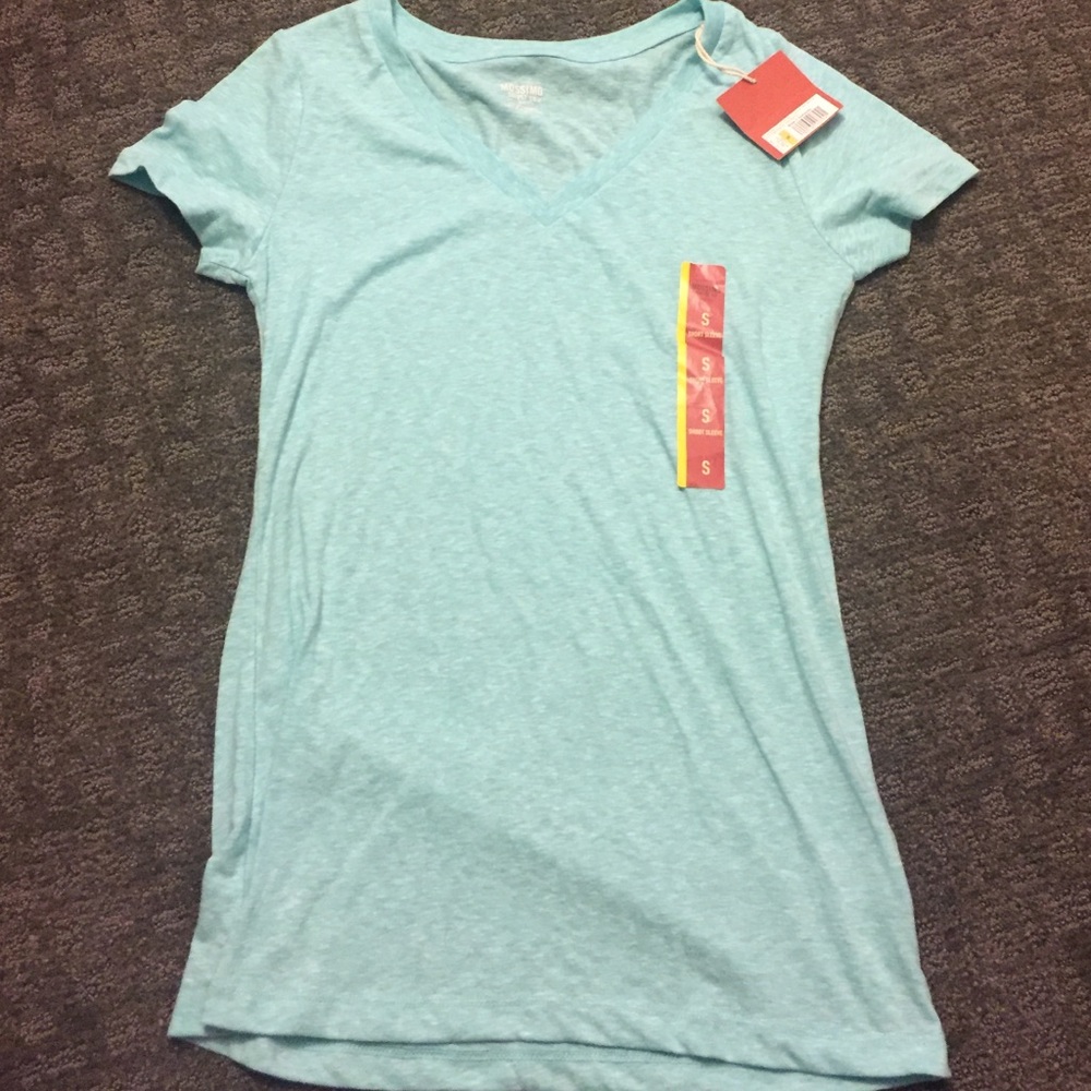Teal Mossimo V-neck shirt