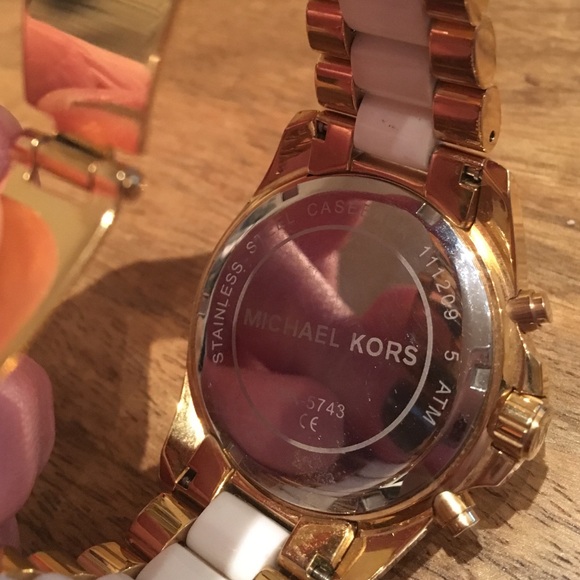 Michael Kors gold and white watch w/ original box