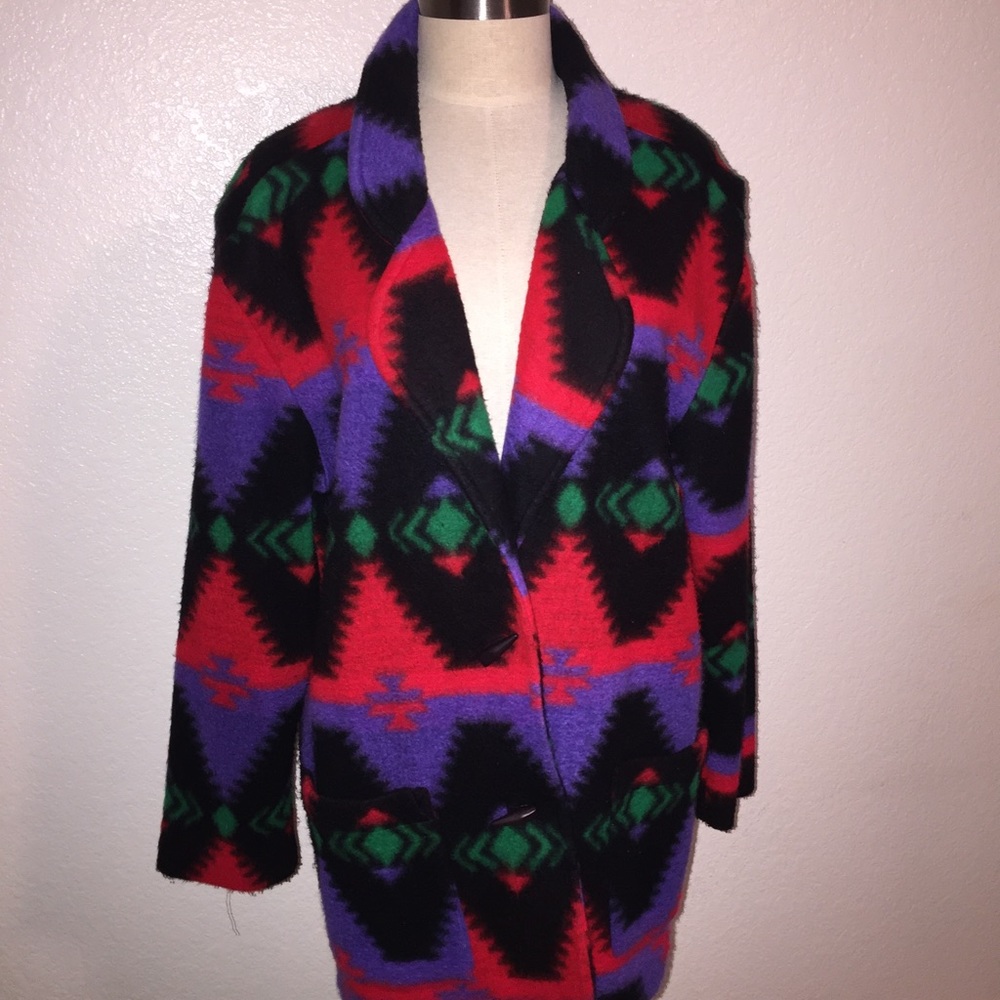 Vintage Judy's Aztec Print Coat