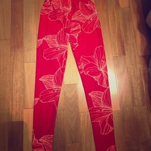 OS lulaRoe floral leggings
