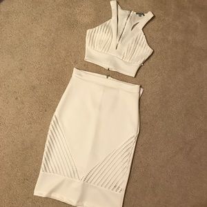 ✨NWT✨ White Crop Top with Matching Skirt