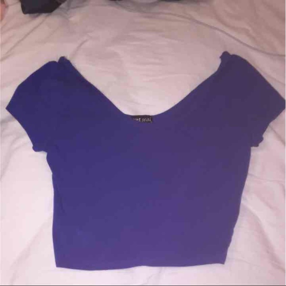 Royal blue crop top wet seal