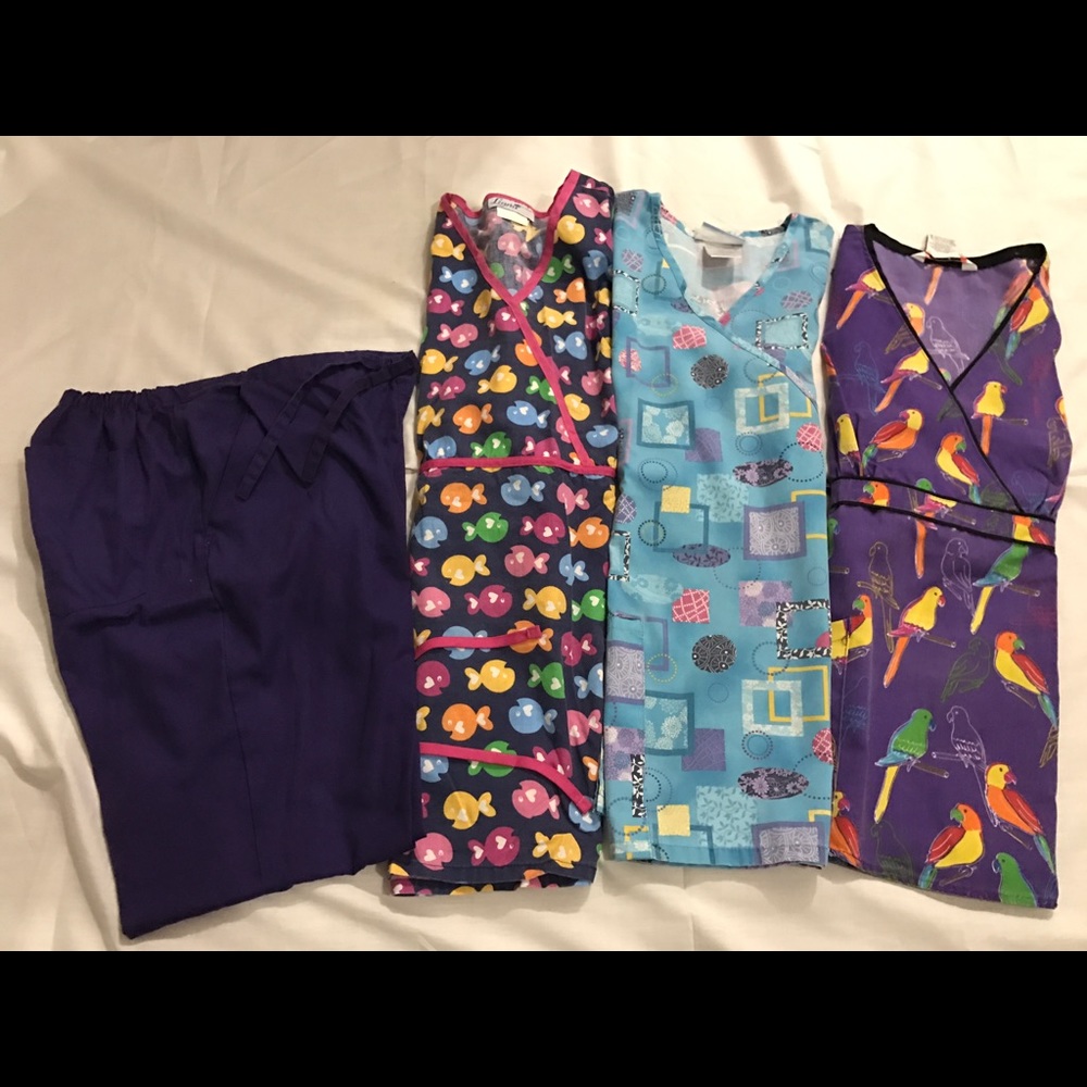 Assorted small scrubs worn few times