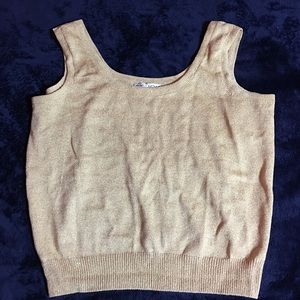 Cropped gold w/ sparkles Tank