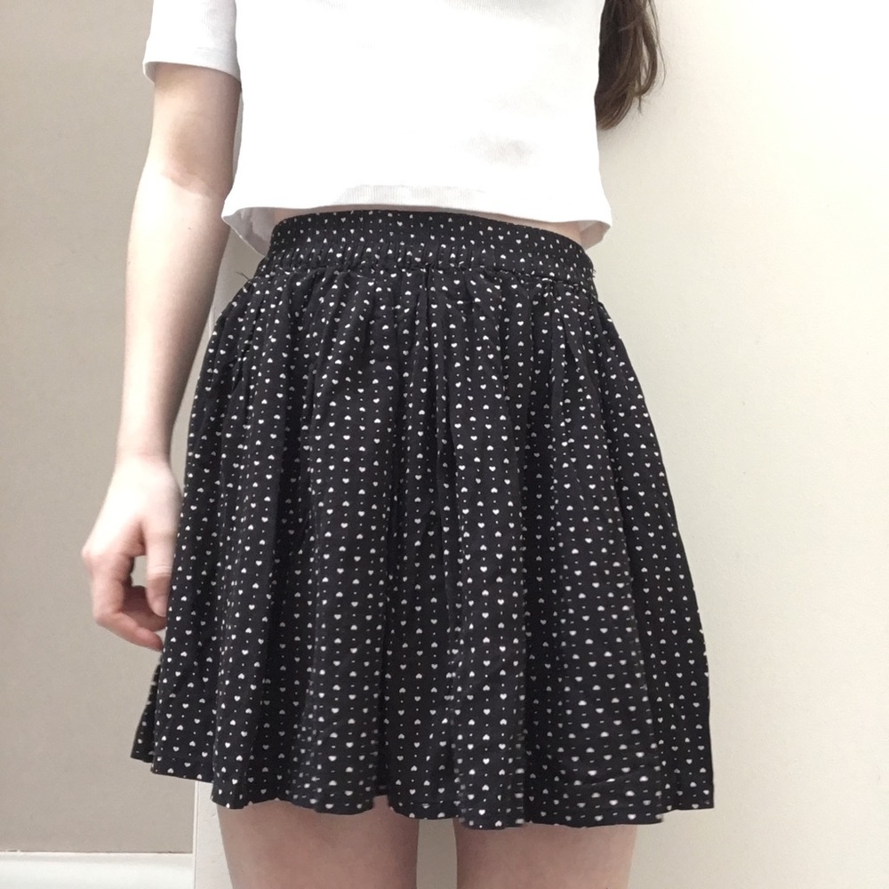 Heart print skirt