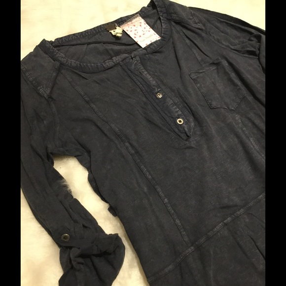 NWT Free People Stargazer Henley Tee - Picture 4 of 7