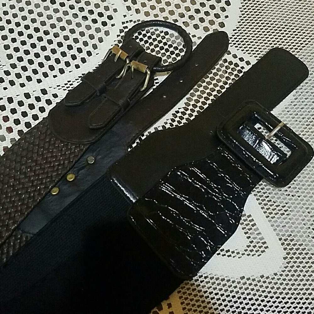 2 belts Black & Brown