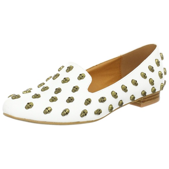 Skull Flat Boyfriend Oxford Loafers - Picture 6 of 8