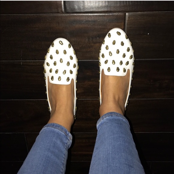 Skull Flat Boyfriend Oxford Loafers - Picture 5 of 8