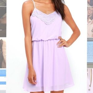 SALE!! lavender Dress w lace detail