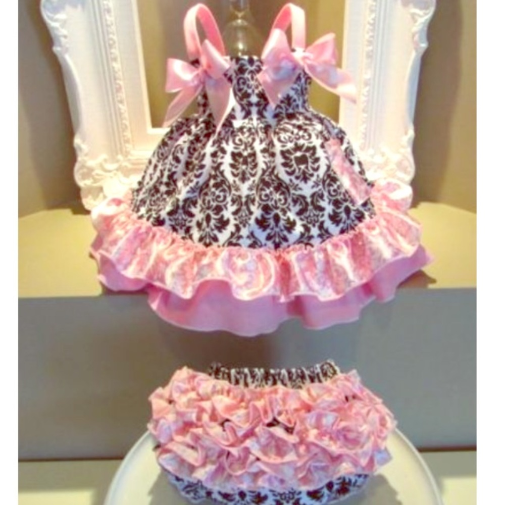 Summer set Baby Girl Boutique outfit Swing 0 24M