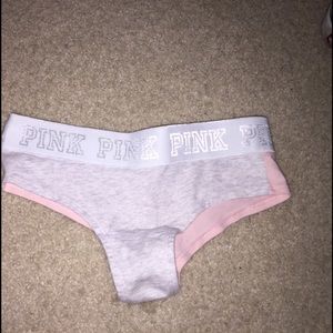 VS grey+pink double-sided cheeky underwear