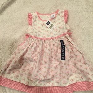 Baby Gap pink gingham and floral dress