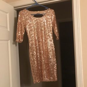 Gold Sequin Dress