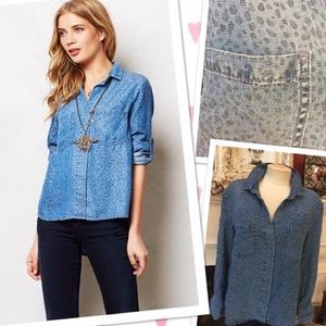 Cloth and stone soft chambray top M Anthropologie Cloth and stone soft chambray top M Anthropologie