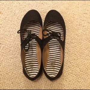 MIA Girl Black Suede 'Babette' Flats.