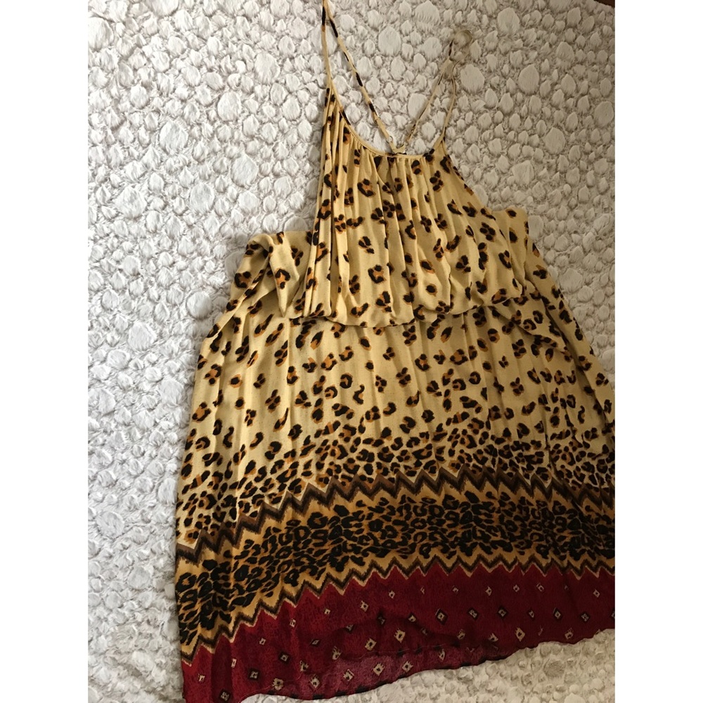 Mink pink leopard print maxi dress