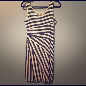 Mystery size small grey and white striped dress