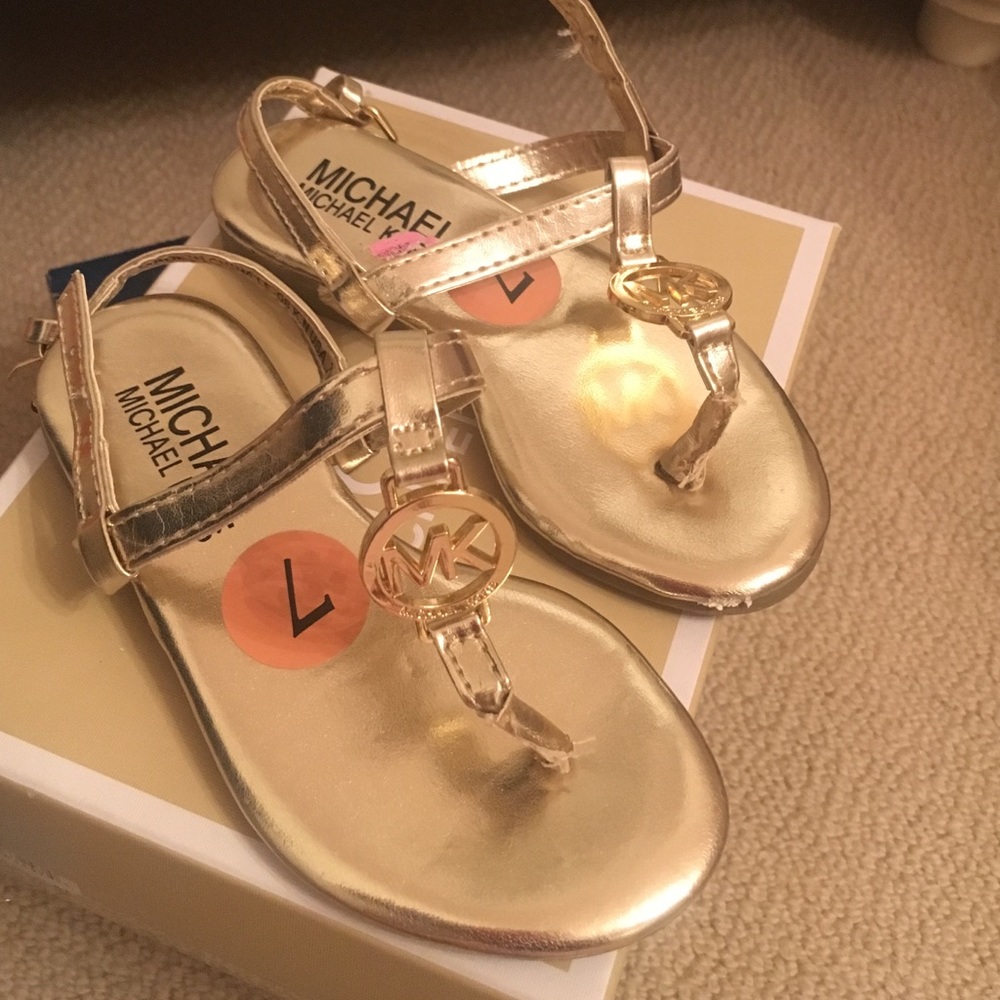 Micheal kors toddler gold sandal