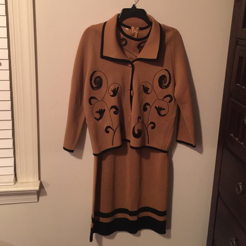 Vintage sweater jacket/dress set