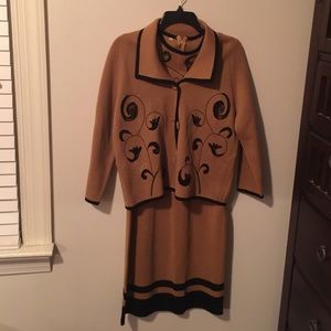 Vintage sweater jacket/dress set