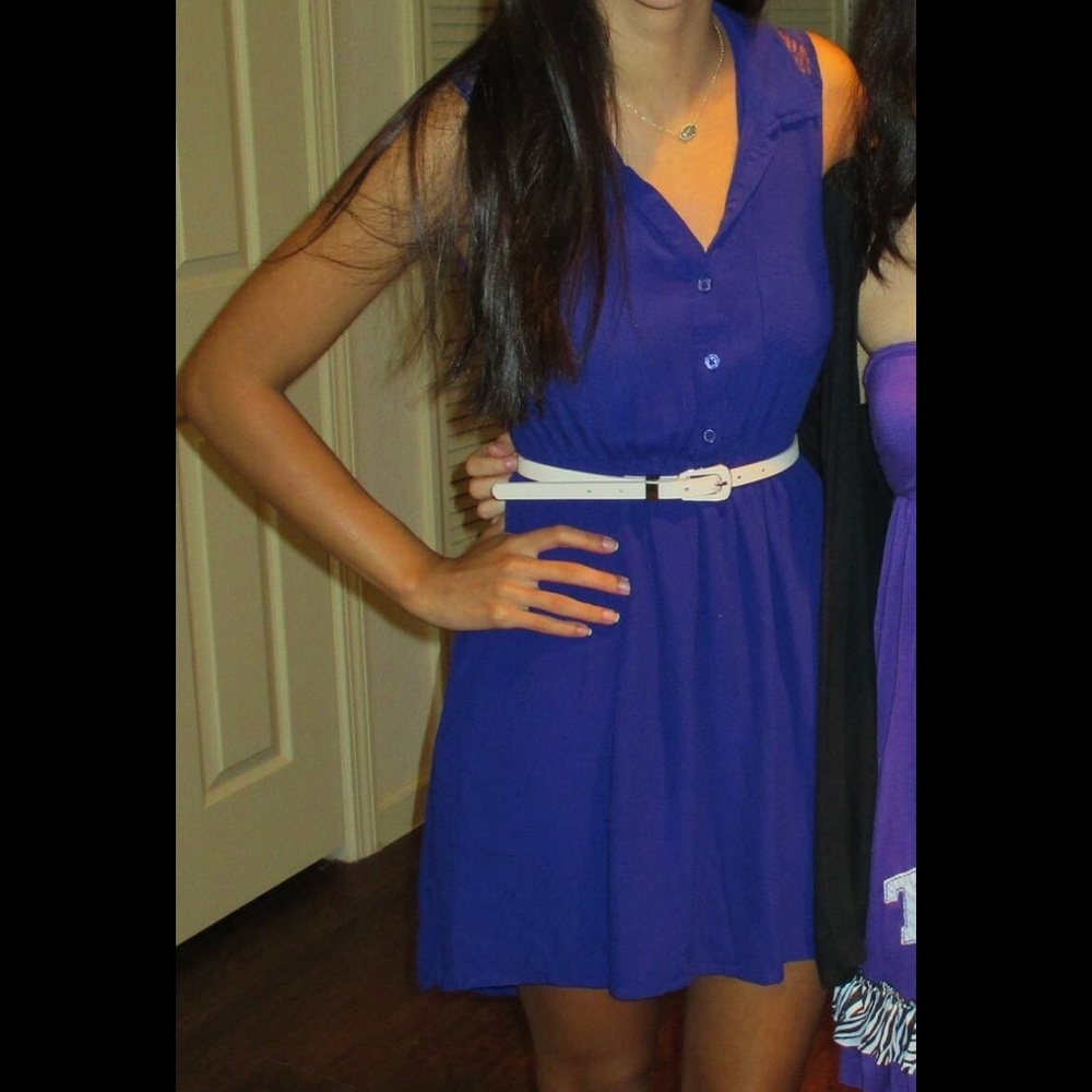 Purple Roxy Lace-back dress