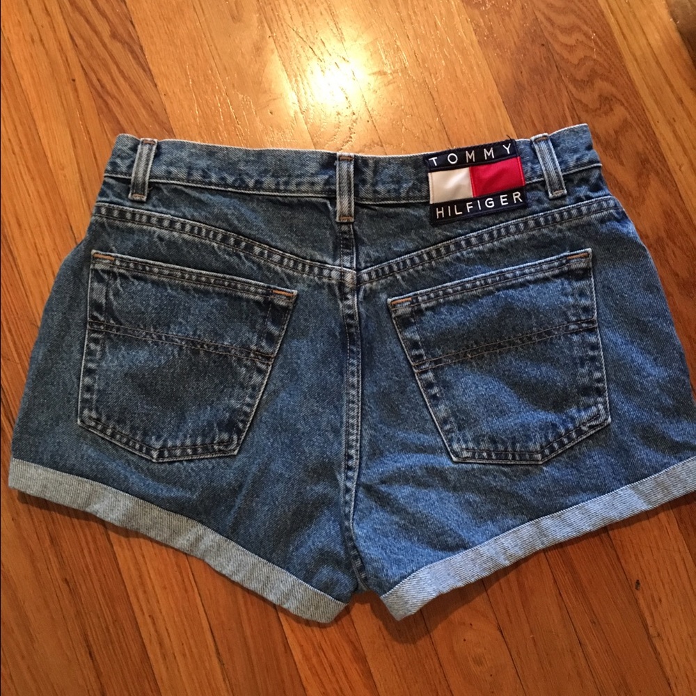 High waisted Tommy Hilfiger Jean shorts.