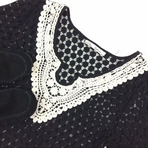 Solitaire Black Hippie Bohemian Sheer Boho Shirt