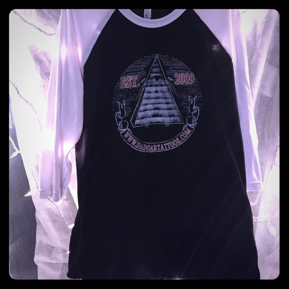 Tattoo shop baseball tee