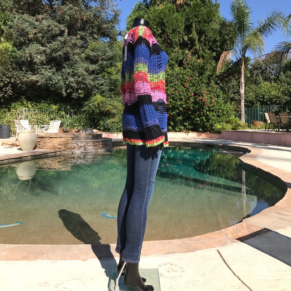 "Rat&Boa" Knitted Textured Distressed Cozy Sweater - Picture 5 of 12