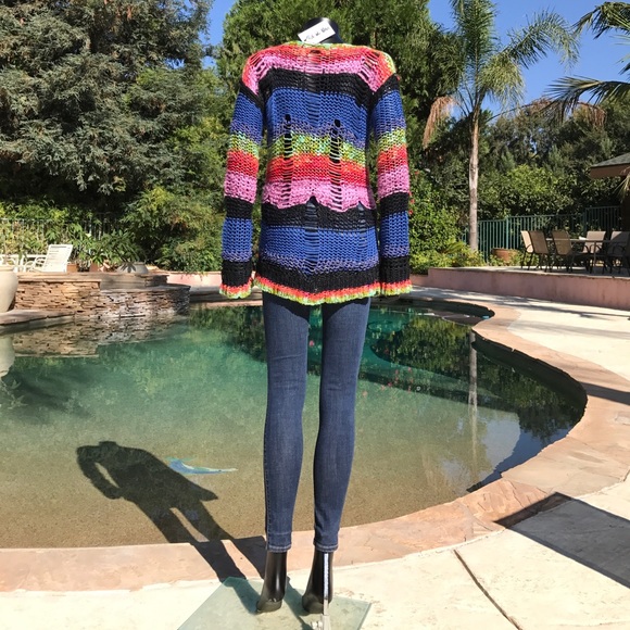 "Rat&Boa" Knitted Textured Distressed Cozy Sweater - Picture 6 of 12