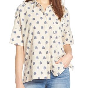 Madewell Academie floral weave button down shirt