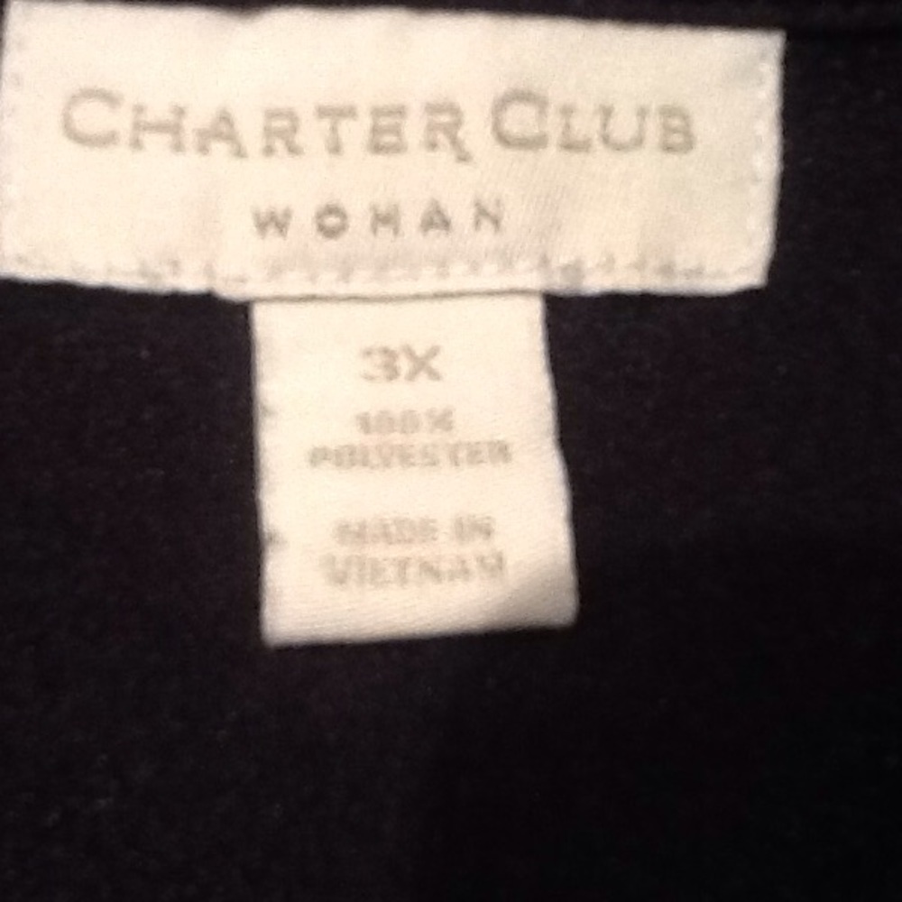 🎉3xHP🎉 Plus Size Navy Blue Blouse Size 3x - Picture 3 of 4