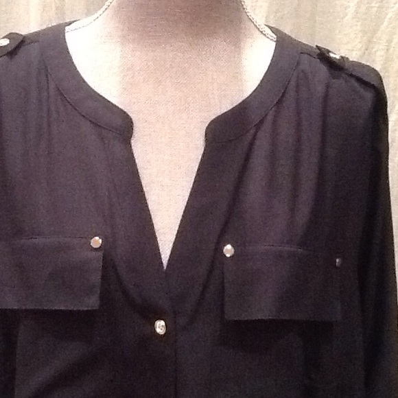 π3xHPπ Plus Size Navy Blue Blouse Size 3x - Picture 2 of 4