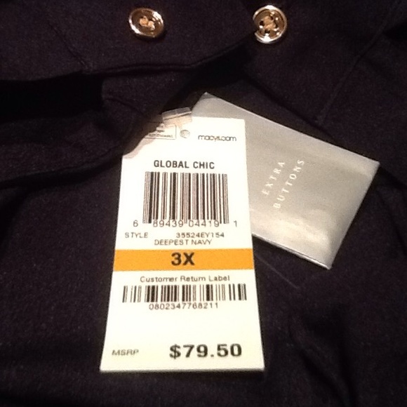 π3xHPπ Plus Size Navy Blue Blouse Size 3x - Picture 4 of 4