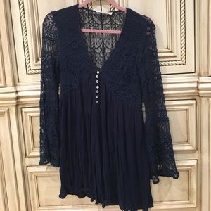 Bohemian Lace Bell Sleeves Dress