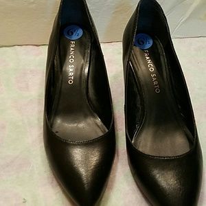 Black Pumps size 6.5  Wedge  1.5 inch heel