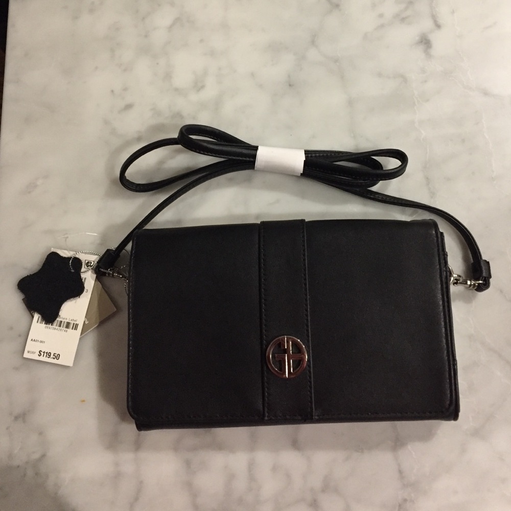 Black leather purse