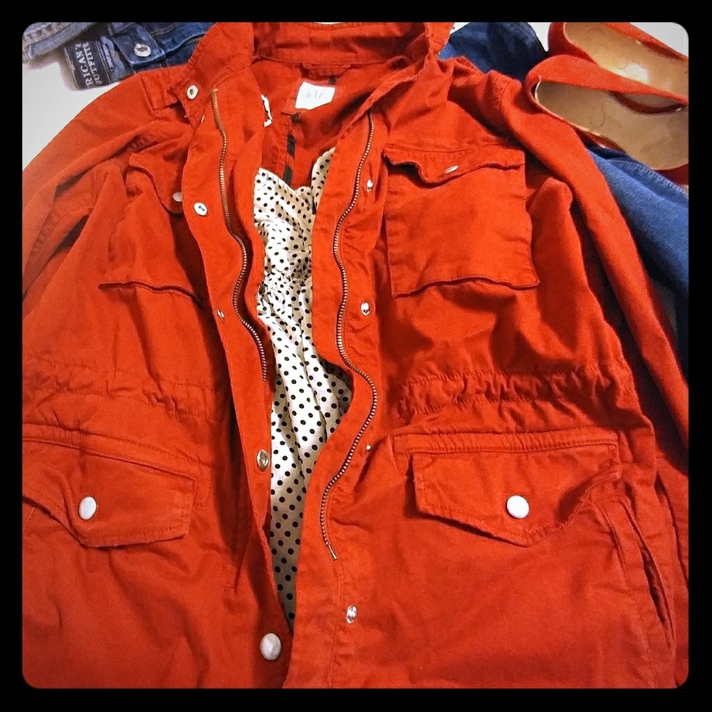 The Gap red utility jacket