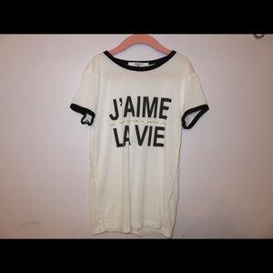 White t-shirt "J'aime La Vie"