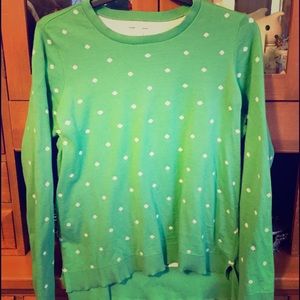 Green w/White Diamond Print Sweater