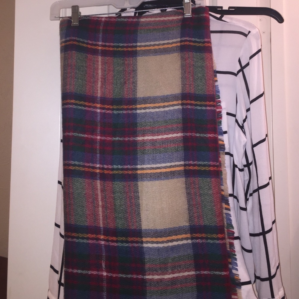 Plaid Blanket Scarf